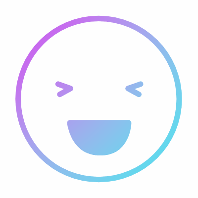 LOL emoji, Animated Icon, Gradient