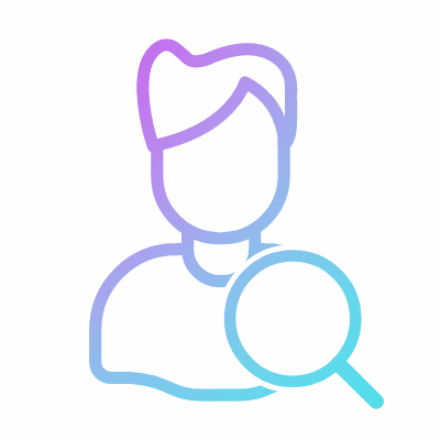 Man search, Animated Icon, Gradient