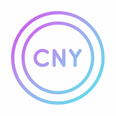 CNY coin, Animated Icon, Gradient