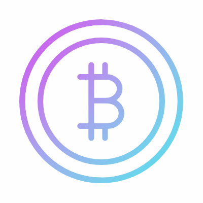 BTC coin, Animated Icon, Gradient