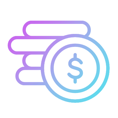Dollar coins, Animated Icon, Gradient