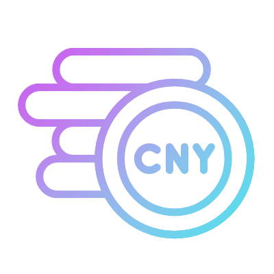 CNY coins, Animated Icon, Gradient