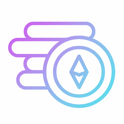 ETH coins, Animated Icon, Gradient