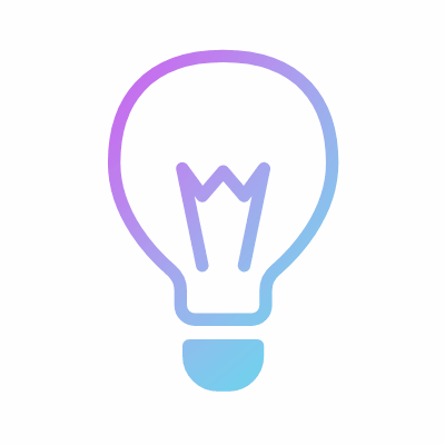 Bulb, Animated Icon, Gradient