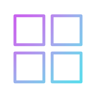 Grid list, Animated Icon, Gradient
