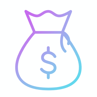 Dollar bag, Animated Icon, Gradient