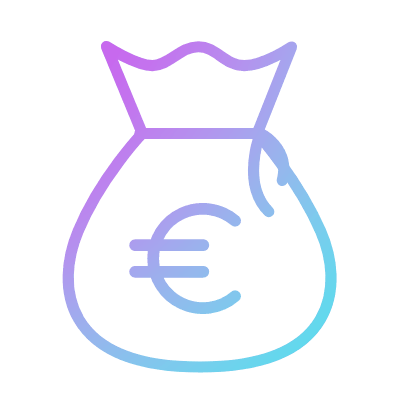 Euro bag, Animated Icon, Gradient
