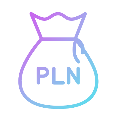 PLN bag, Animated Icon, Gradient