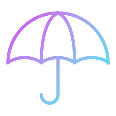 Umbrella, Animated Icon, Gradient