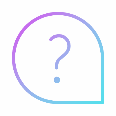 Question bubble, Animated Icon, Gradient