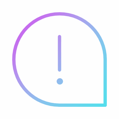 Exclamation mark, Animated Icon, Gradient