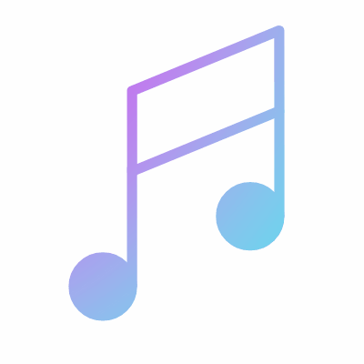 Music note, Animated Icon, Gradient
