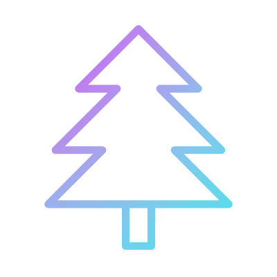 Pine tree, Animated Icon, Gradient