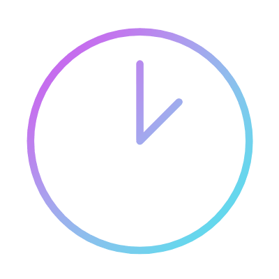 Clock, Animated Icon, Gradient