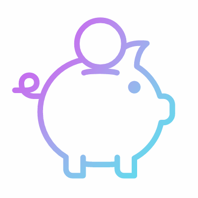 Savings, Animated Icon, Gradient