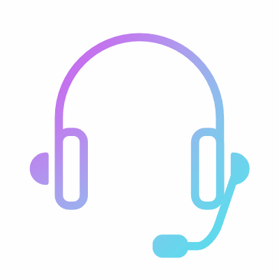 Customer support, Animated Icon, Gradient