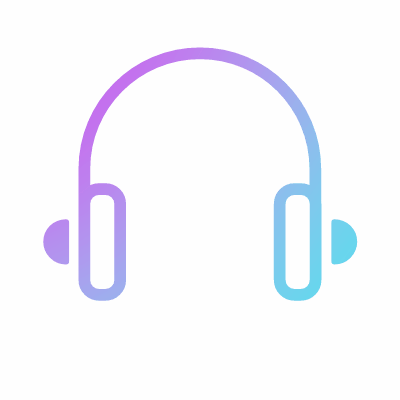 Headphones, Animated Icon, Gradient