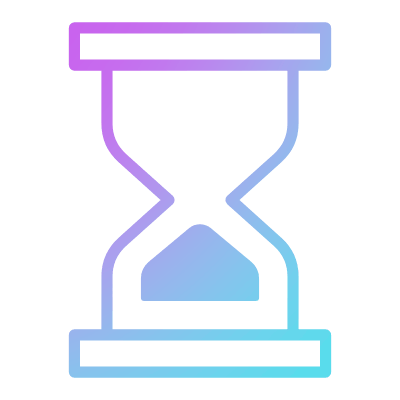 Hourglass, Animated Icon, Gradient