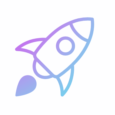 Rocket, Animated Icon, Gradient