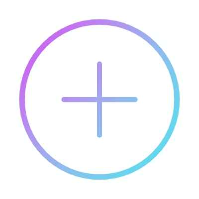 Plus circle, Animated Icon, Gradient