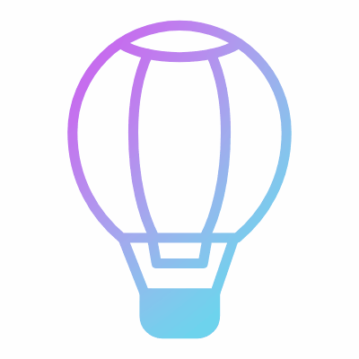 Balloon, Animated Icon, Gradient