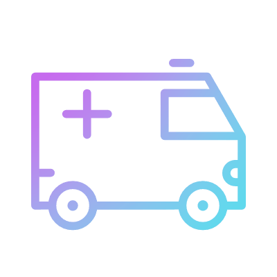Ambulance, Animated Icon, Gradient