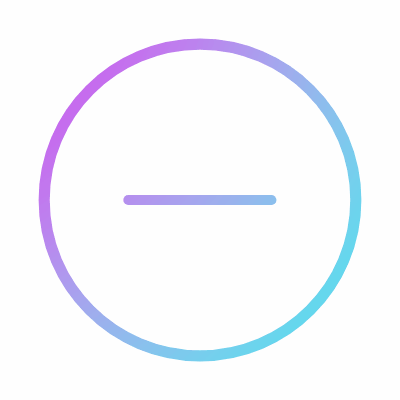 Minus circle, Animated Icon, Gradient