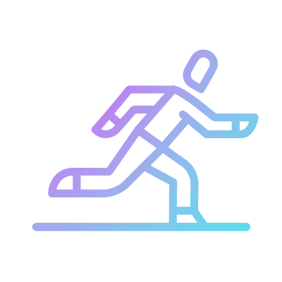 Run, Animated Icon, Gradient