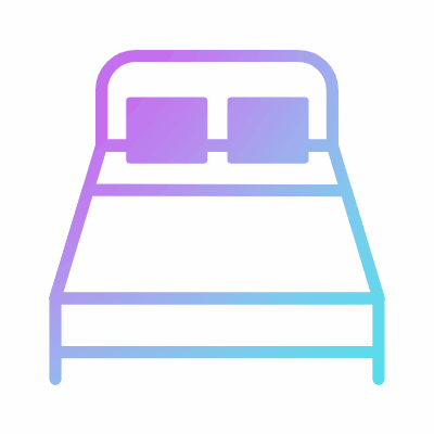 Bed, Animated Icon, Gradient