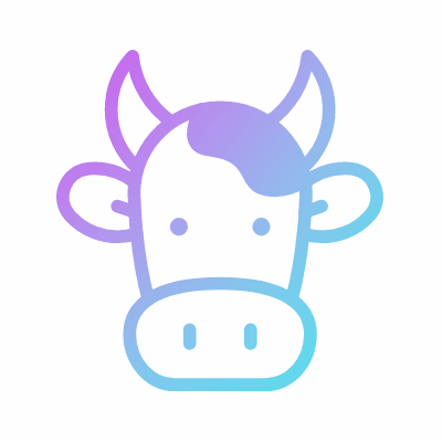 Cow, Animated Icon, Gradient