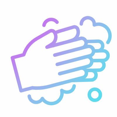 Washing hands, Animated Icon, Gradient