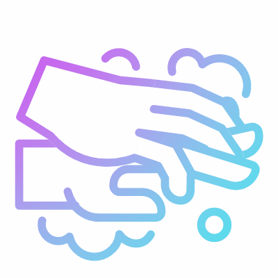 Washing hands, Animated Icon, Gradient