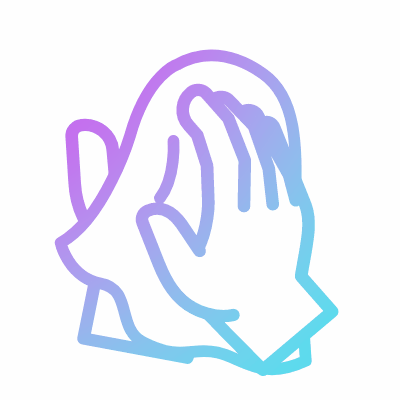 Wiping hands, Animated Icon, Gradient