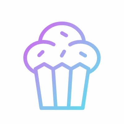 Cupcake, Animated Icon, Gradient