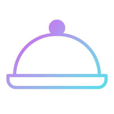 Food plate, Animated Icon, Gradient