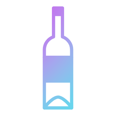 Wine bottle, Animated Icon, Gradient