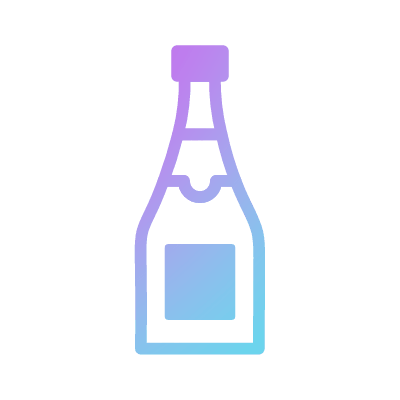 Champagne, Animated Icon, Gradient