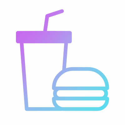 Fastfood, Animated Icon, Gradient