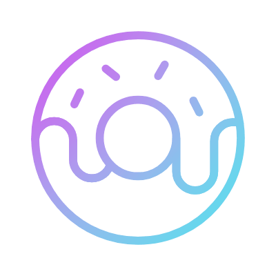 Donut, Animated Icon, Gradient