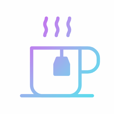 Black tea, Animated Icon, Gradient