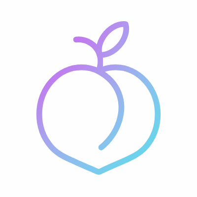 Peach, Animated Icon, Gradient