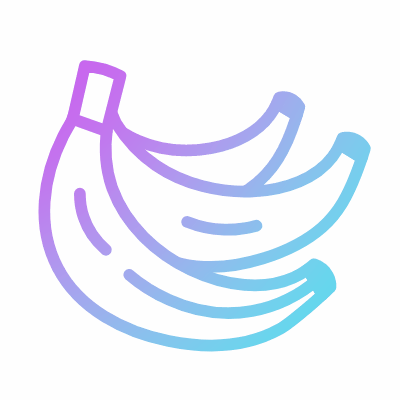 Banana, Animated Icon, Gradient