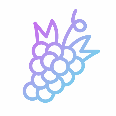 Grape, Animated Icon, Gradient