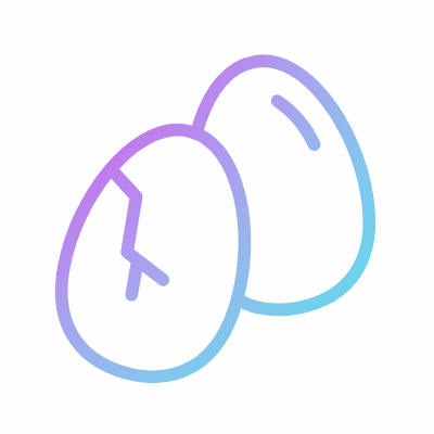 Eggs, Animated Icon, Gradient