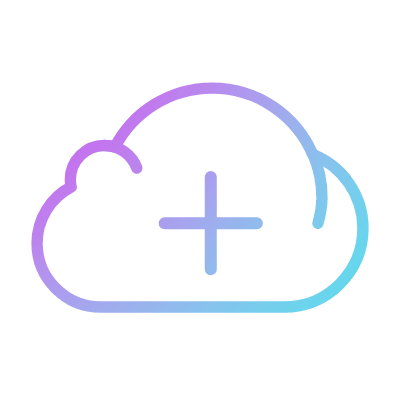 Cloud plus, Animated Icon, Gradient