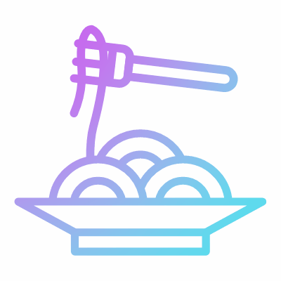Pasta, Animated Icon, Gradient