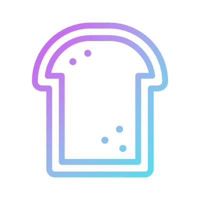 Bread, Animated Icon, Gradient