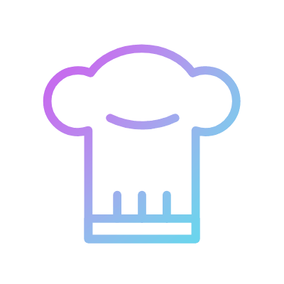 Cooking hat, Animated Icon, Gradient