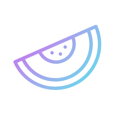 Melon, Animated Icon, Gradient