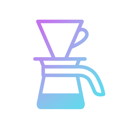 Dripper coffee, Animated Icon, Gradient